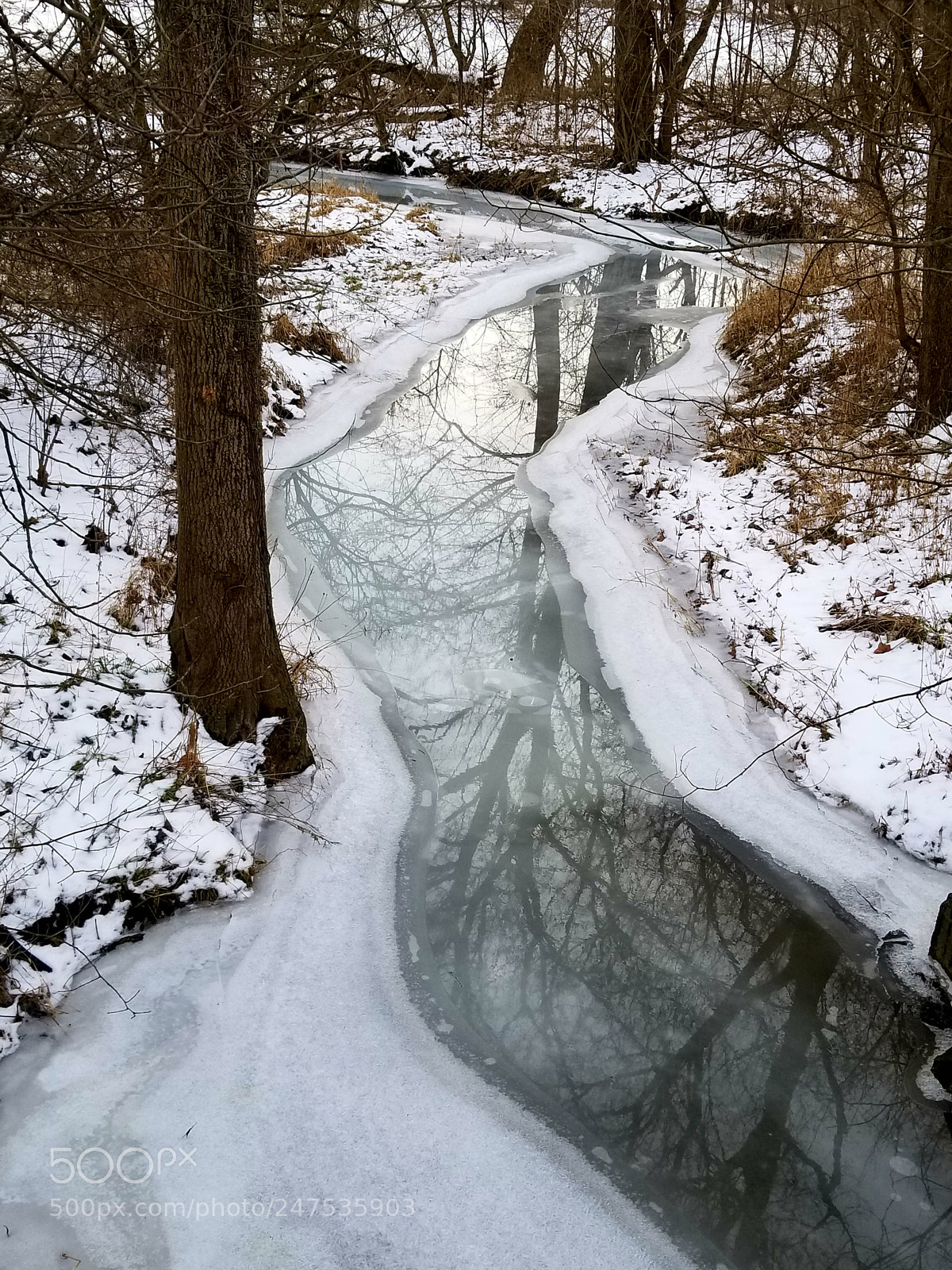 Samsung Galaxy S8 sample photo. Creek during winter photography