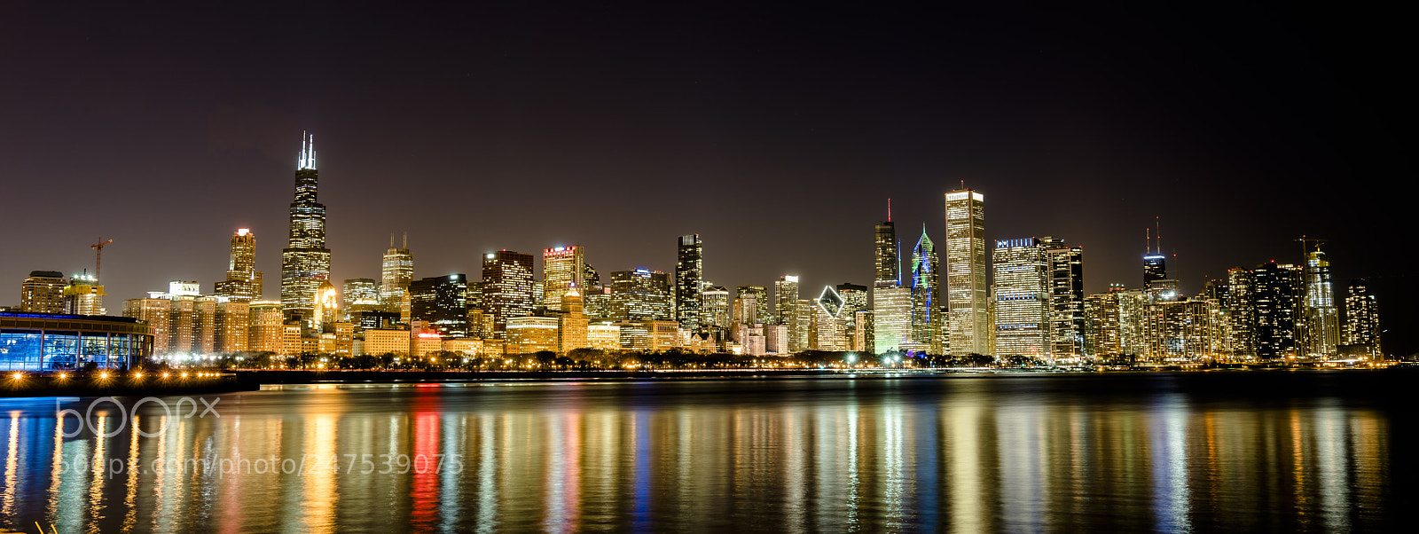 Sony a7R III sample photo. Chicago skyline evening view photography