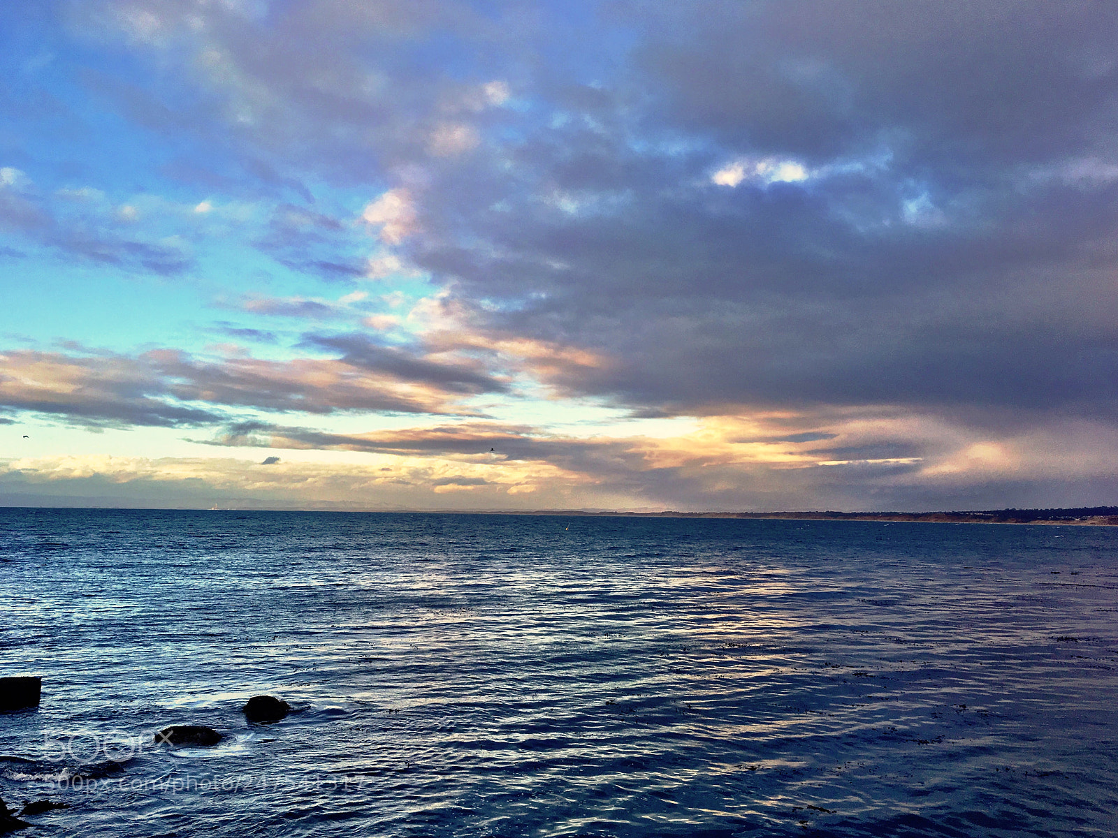 Apple iPhone 6s sample photo. Passing storm over monterey photography