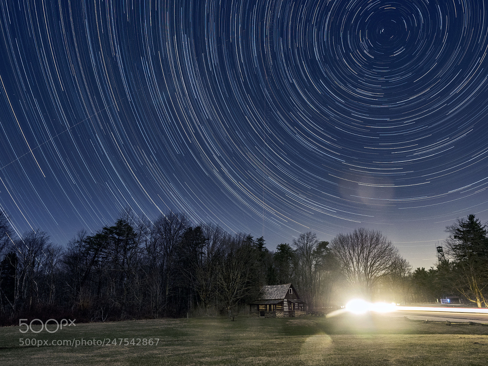 Olympus OM-D E-M5 II sample photo. Star trails around a photography