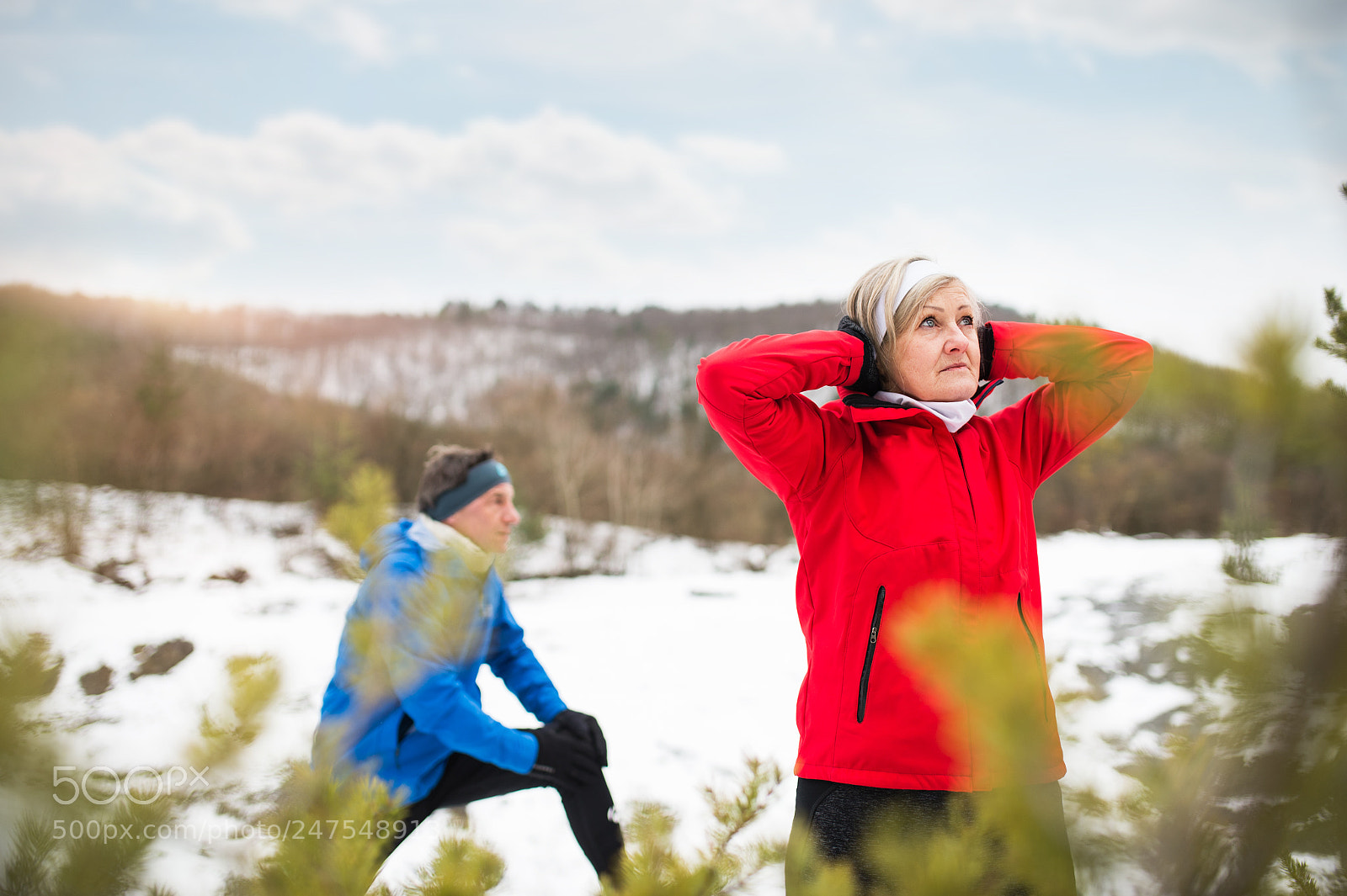Nikon D4S sample photo. Senior couple jogging in photography