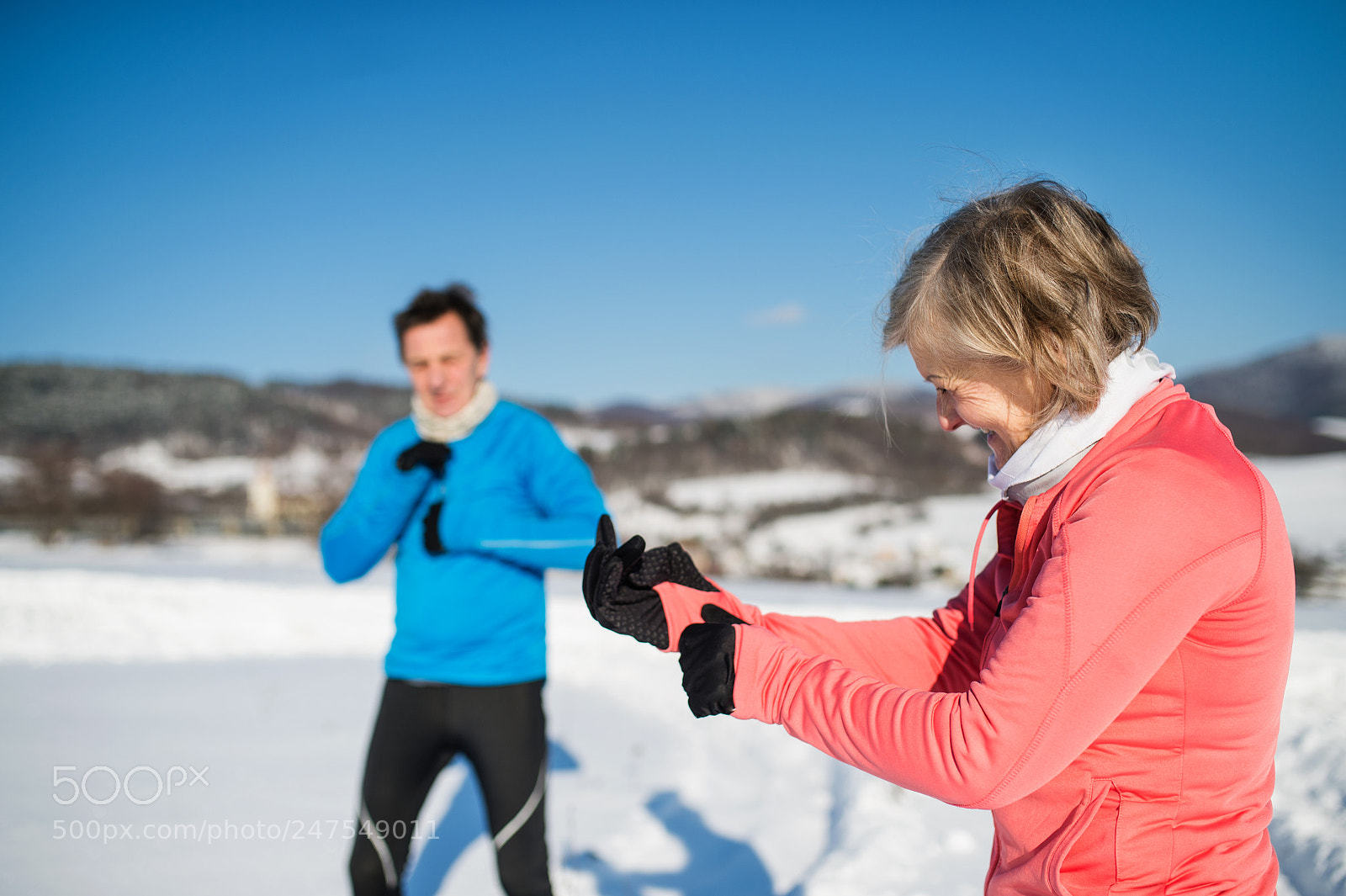 Nikon D4S sample photo. Senior couple jogging in photography
