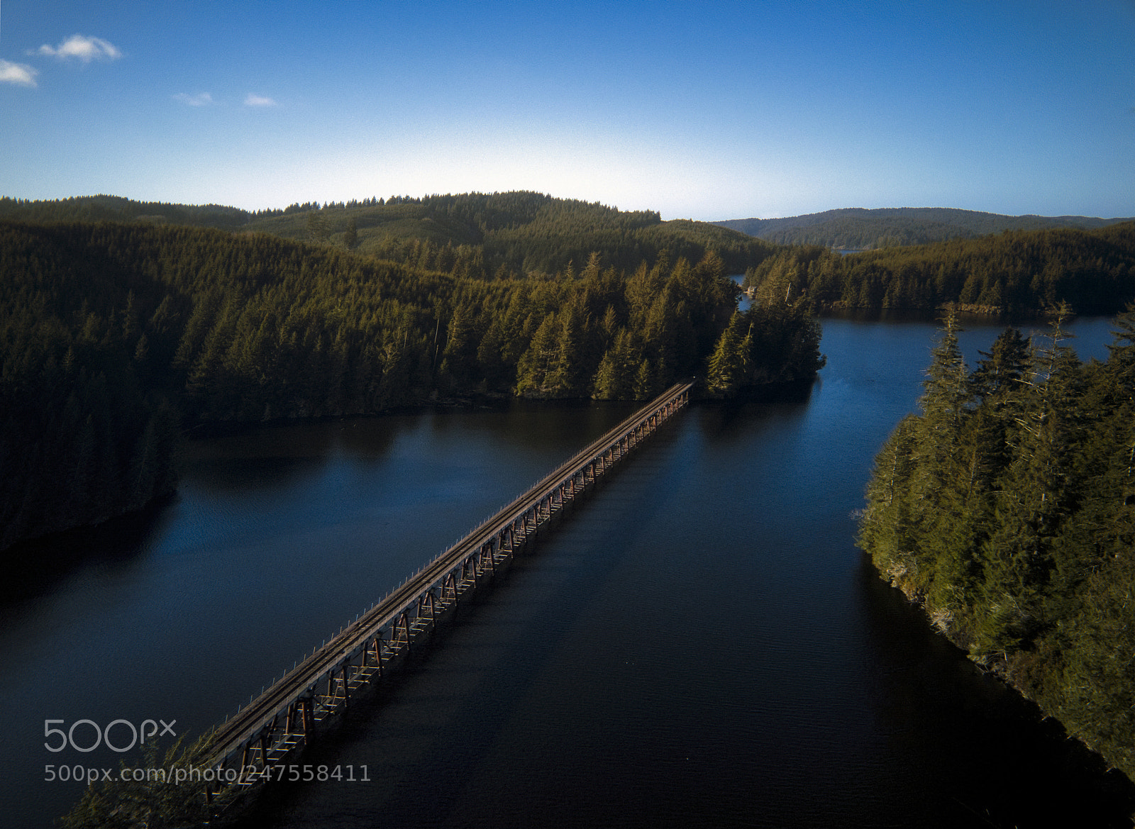 DJI FC220 sample photo. Bridge across tahkenitch lake 2 photography