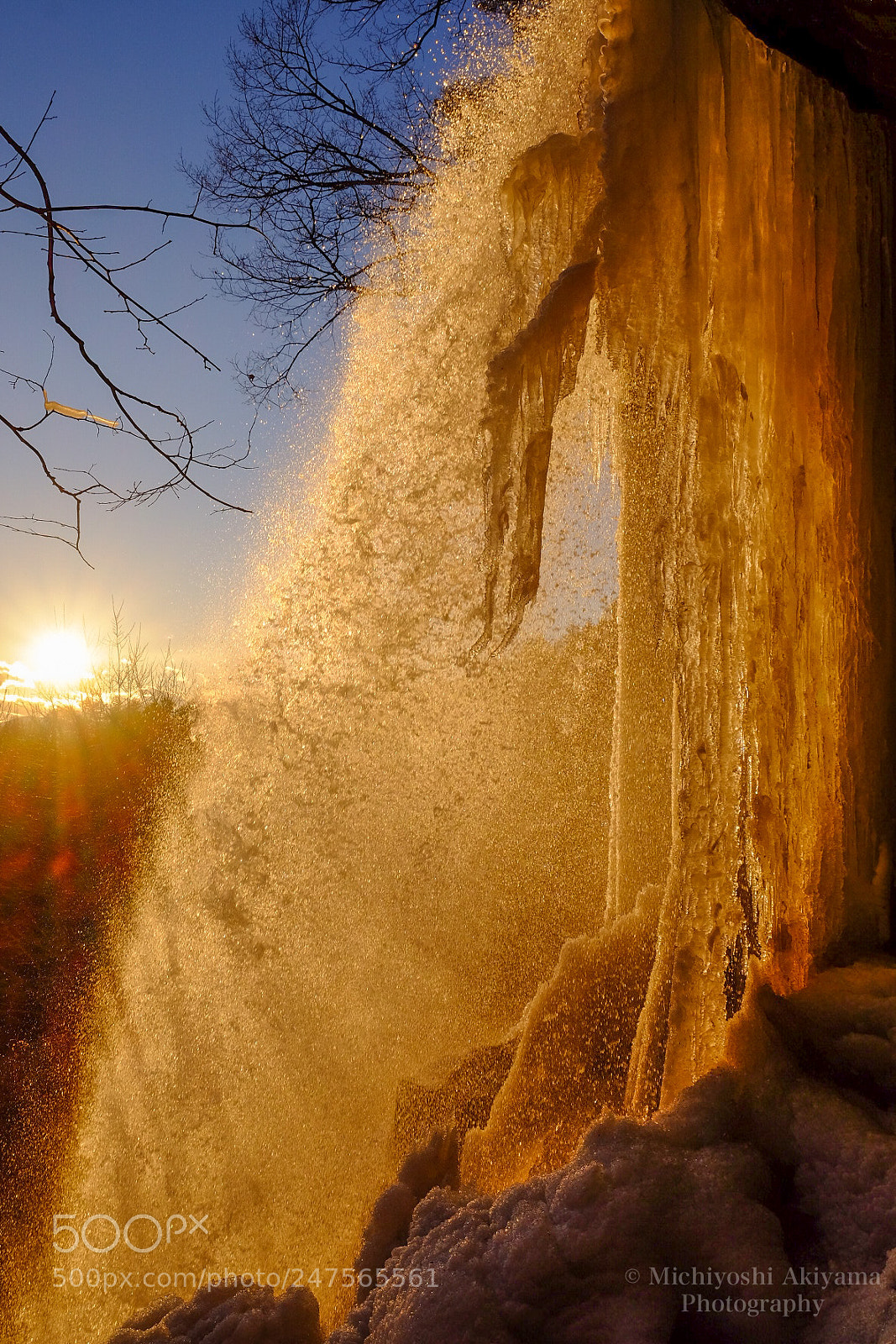 Fujifilm X-T1 sample photo. Ice falls shining on photography