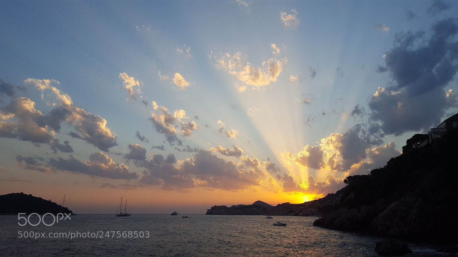 Samsung GALAXY S6 edge sample photo. Sunset over dubrovnik photography