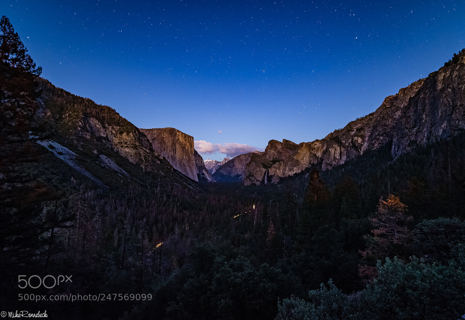 Nikon D610 sample photo. Night begins in yosemite photography