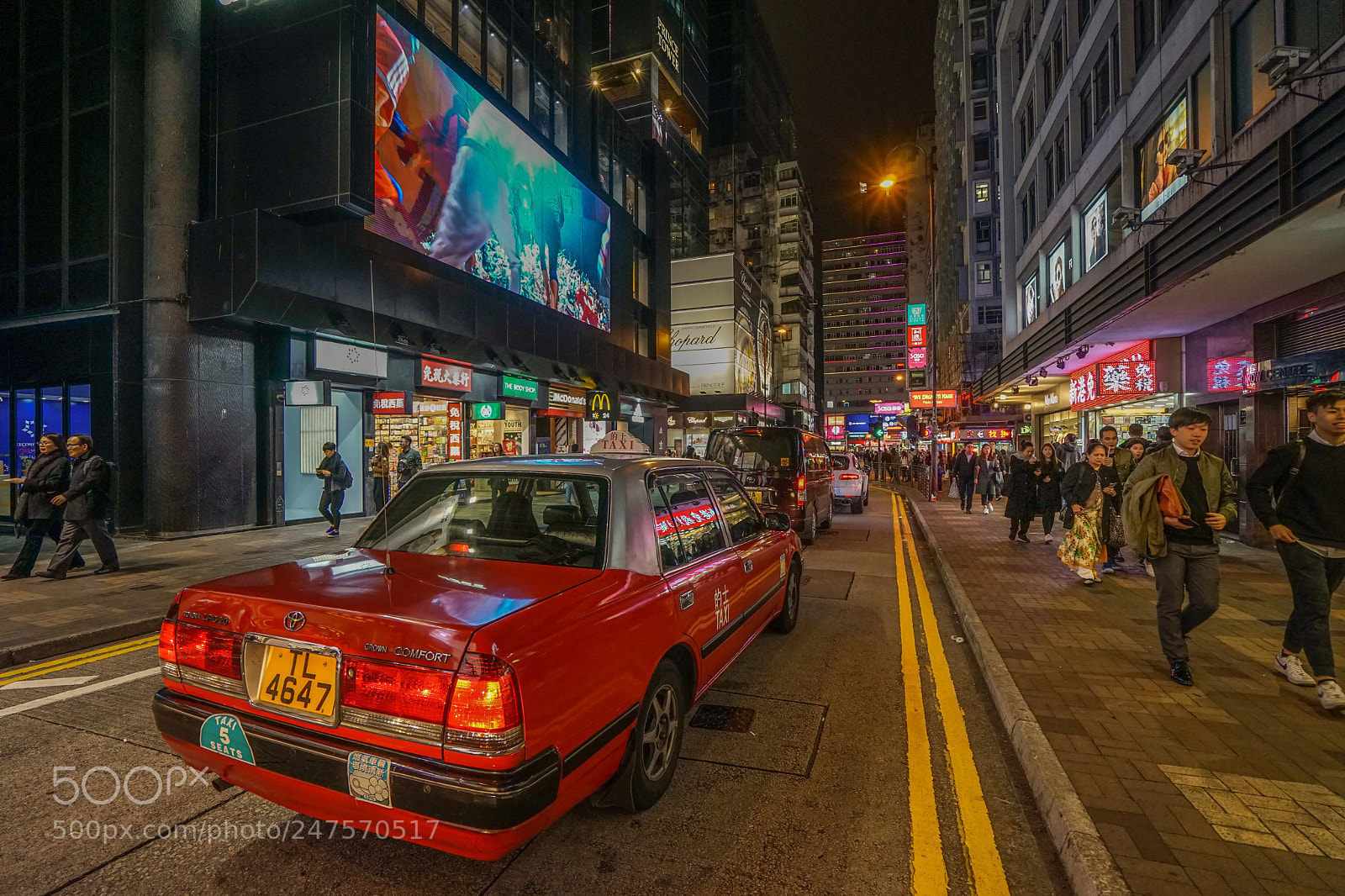Sony a7 sample photo. Hong kong taxi at photography