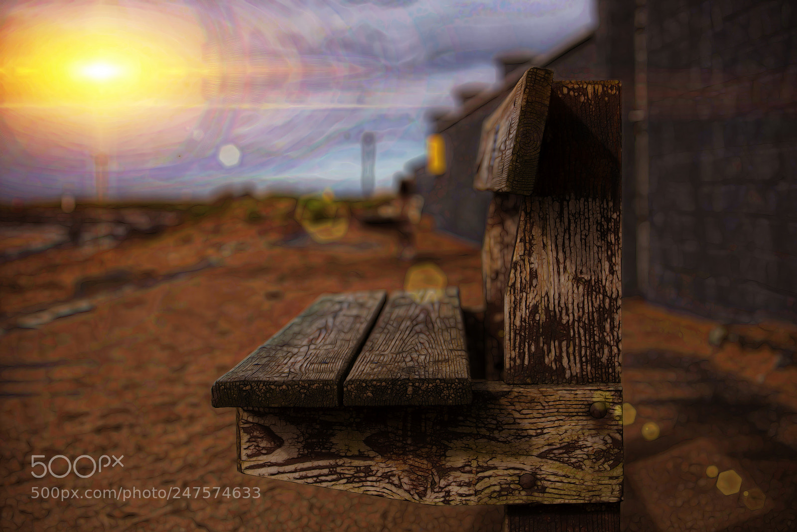 Nikon D810 sample photo. Beach bench photography