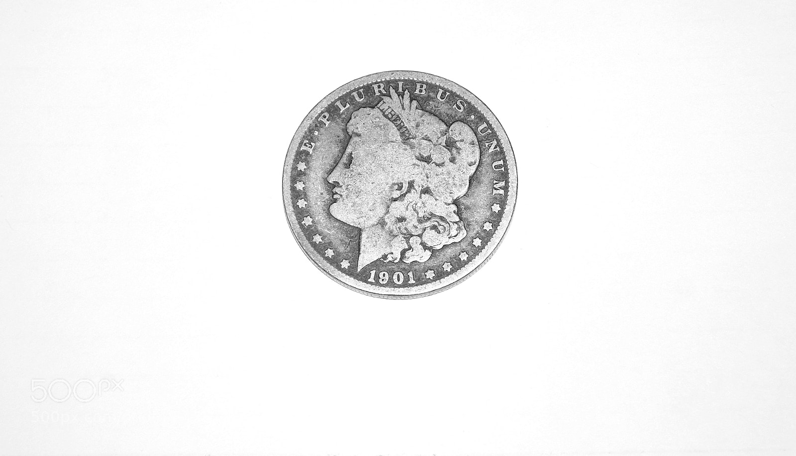 Nikon D60 sample photo. Morgan silver dollar 1901. photography