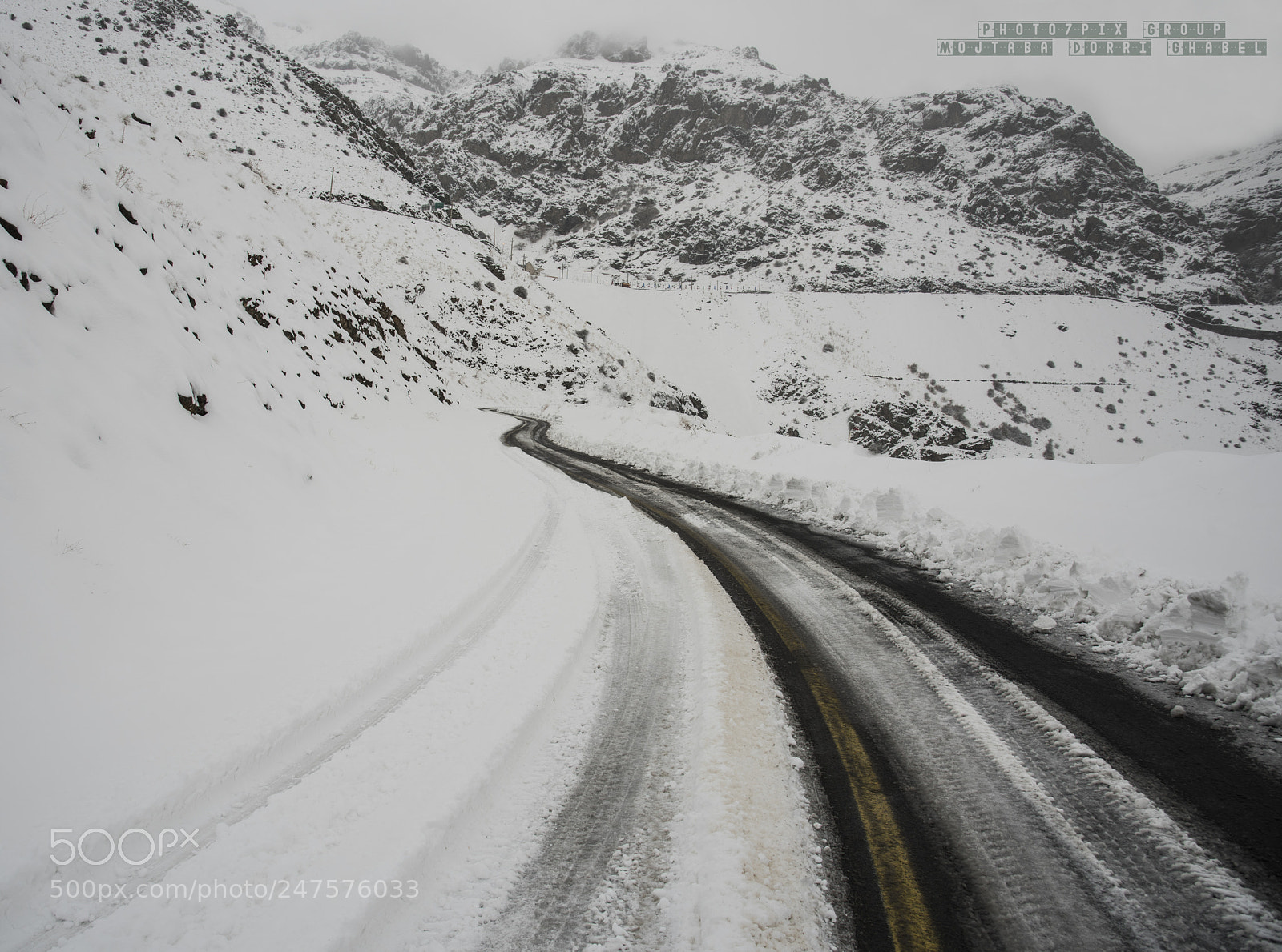 Nikon D810 sample photo. Winter road photography