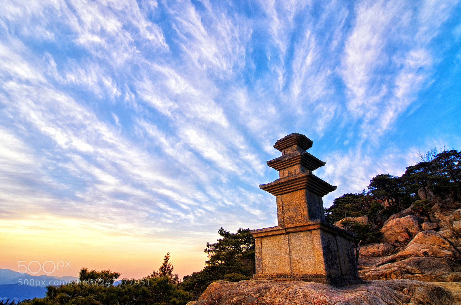 Pentax K-5 sample photo. Three-story stone pagoda photography