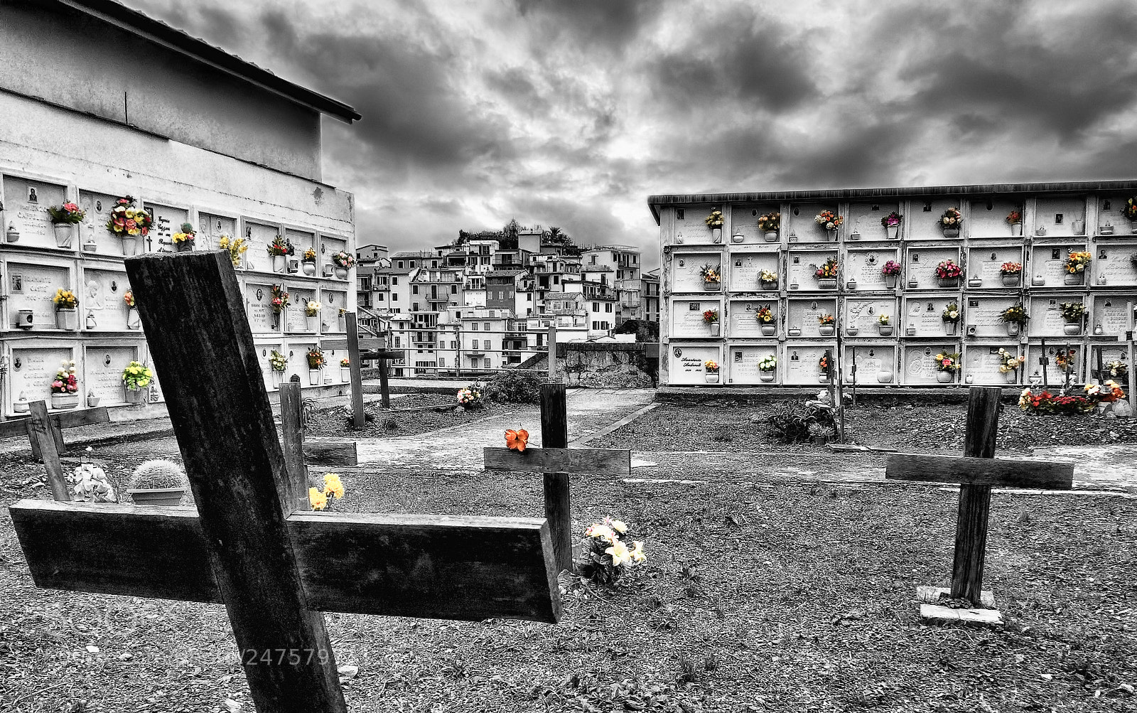 Apple iPhone 5s sample photo. Manarola cemetery photography