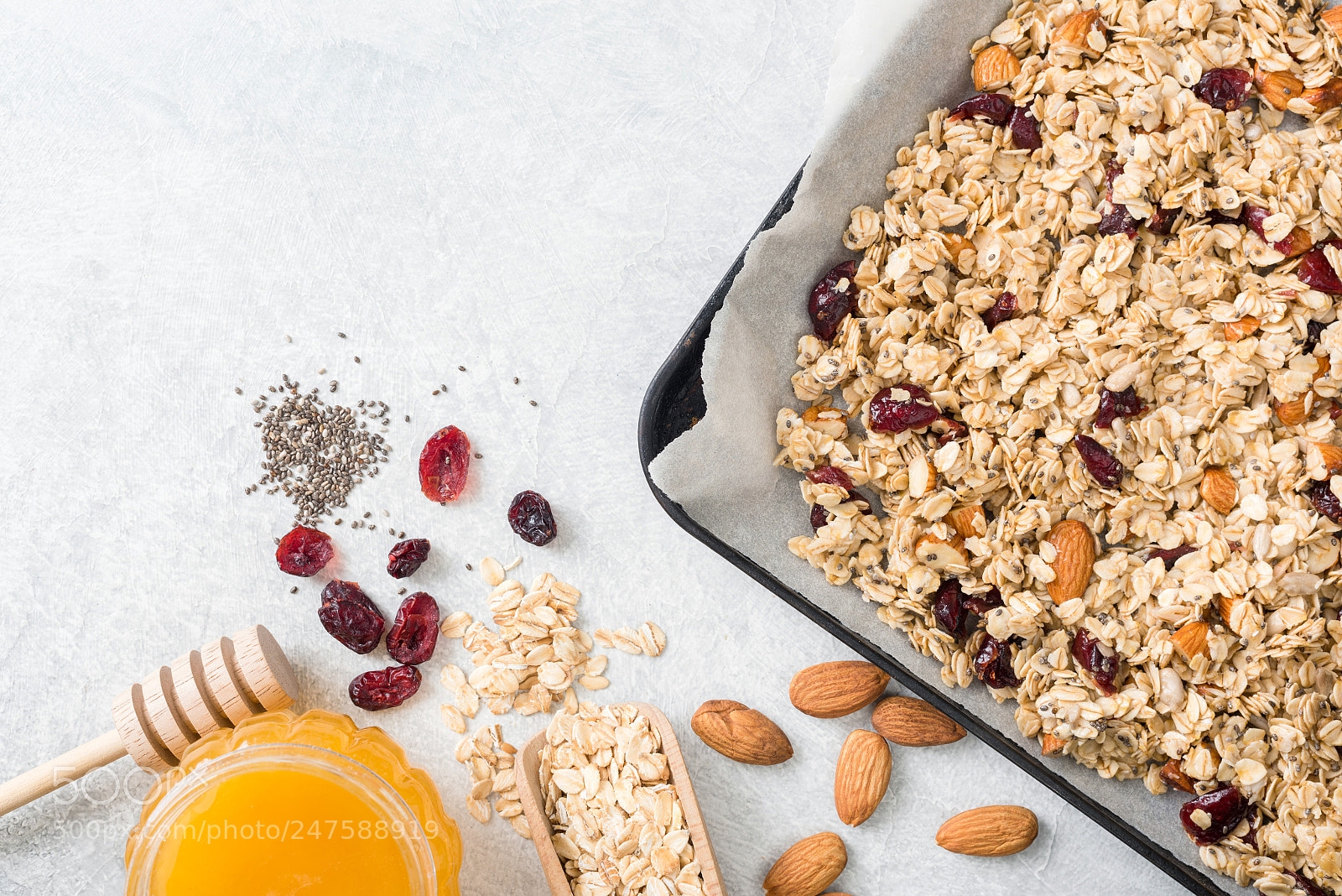 Nikon D810 sample photo. Homemade granola ingredients with photography