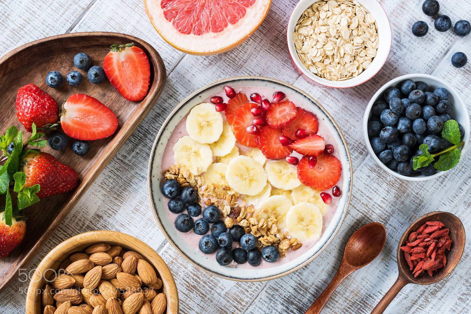 Nikon D810 sample photo. Smoothie bowl with banana photography