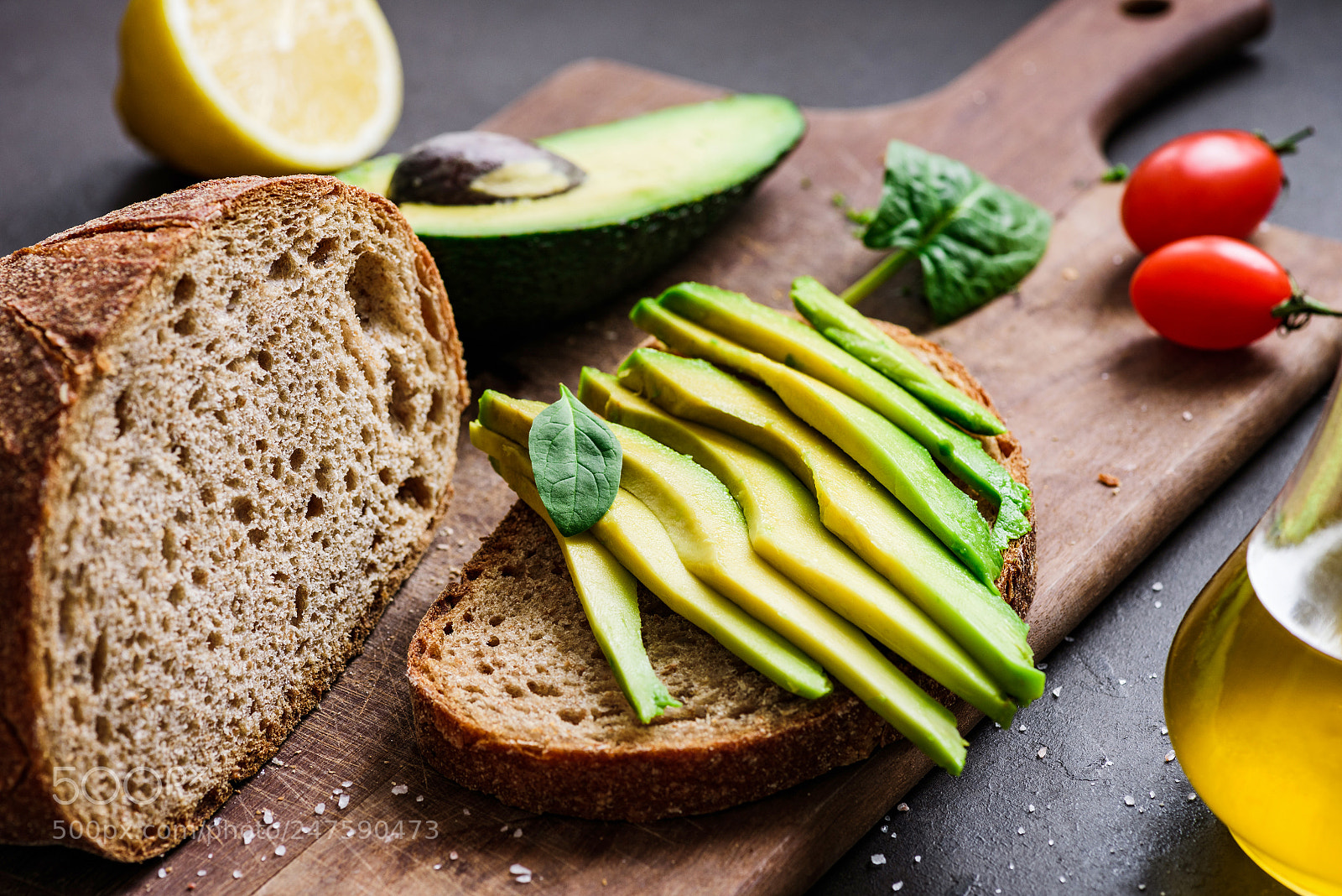 Nikon D810 sample photo. Avocado and rye bread photography