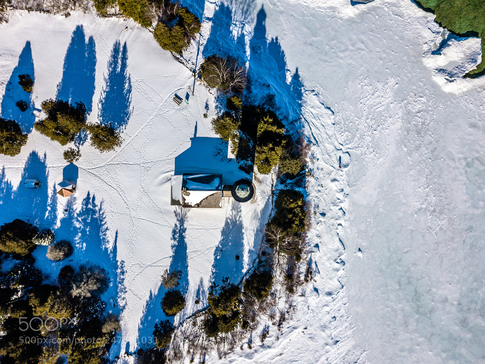 DJI FC220 sample photo. Cana island lighthouse shadow photography