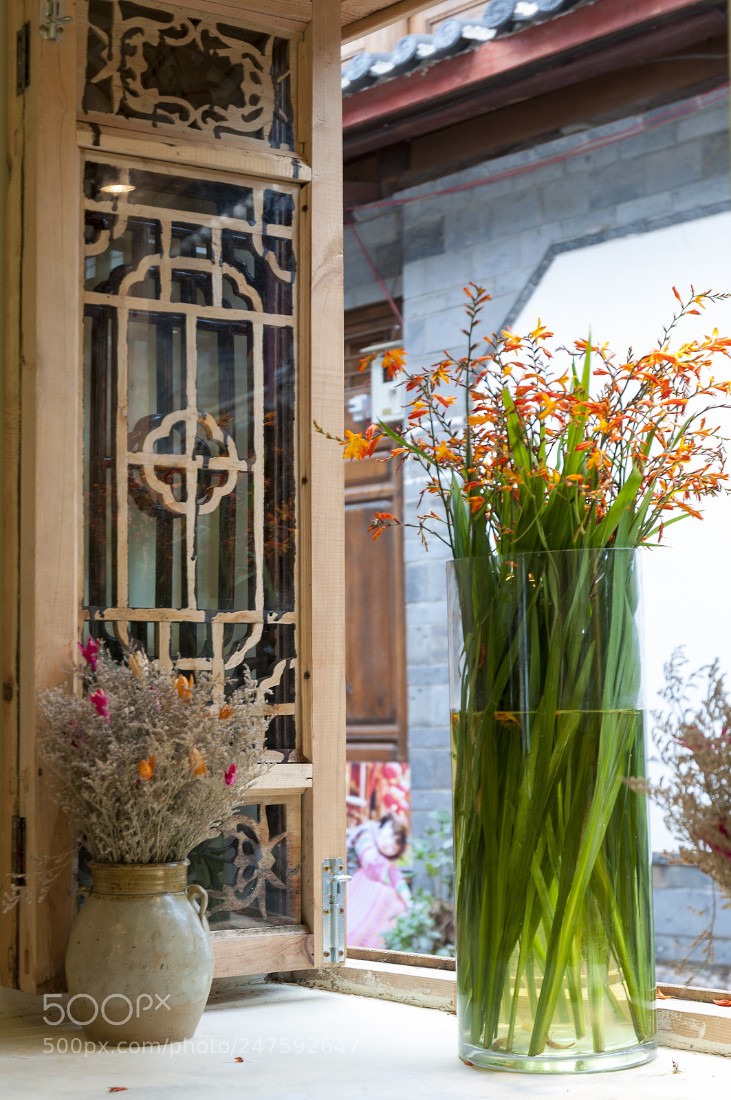 Nikon D90 sample photo. Flowers on the window photography