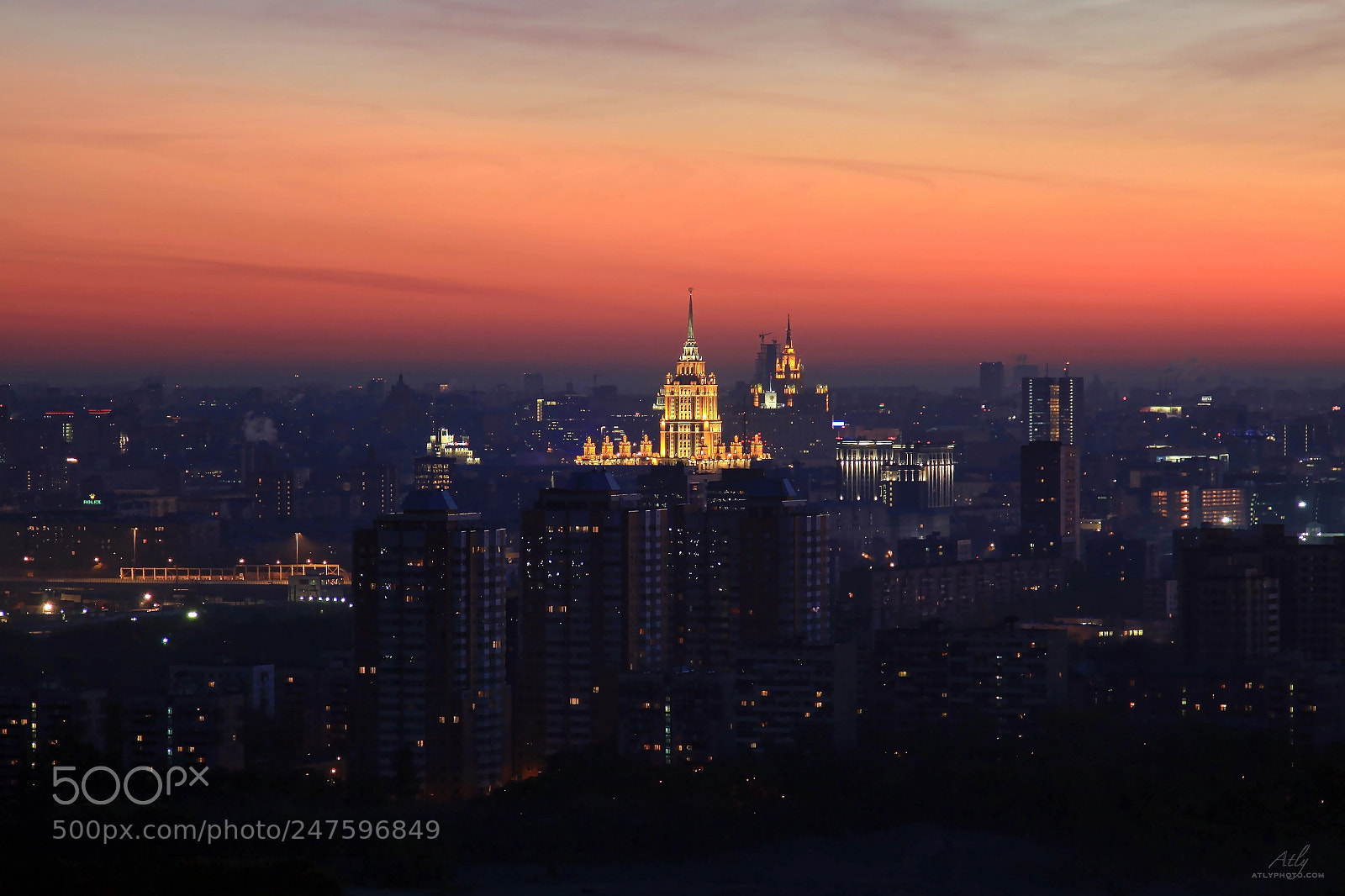 Canon EOS 50D sample photo. Sunrise over sleepy moscow photography