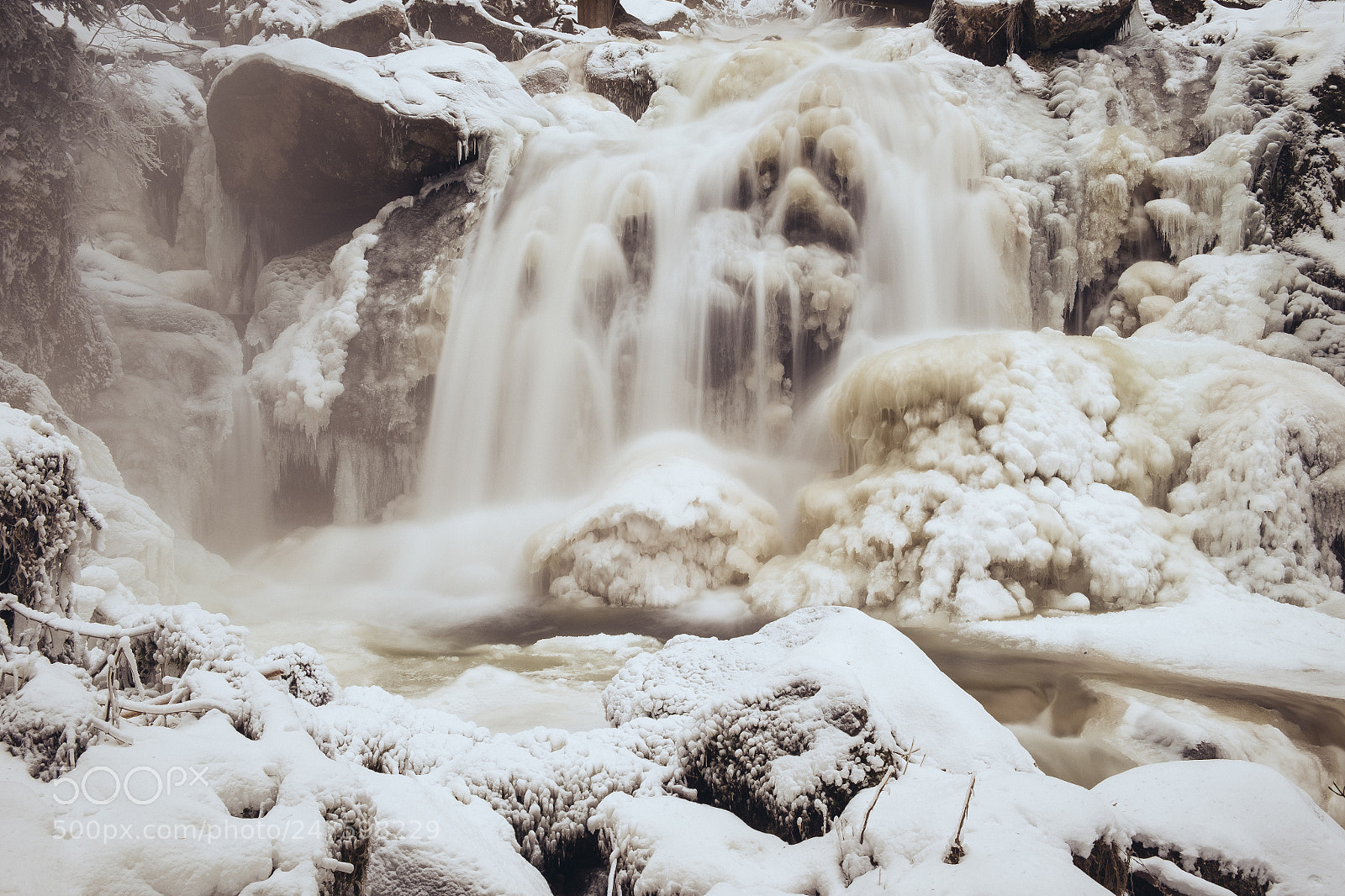 Fujifilm X-E2 sample photo. Mystic iced waterfall photography
