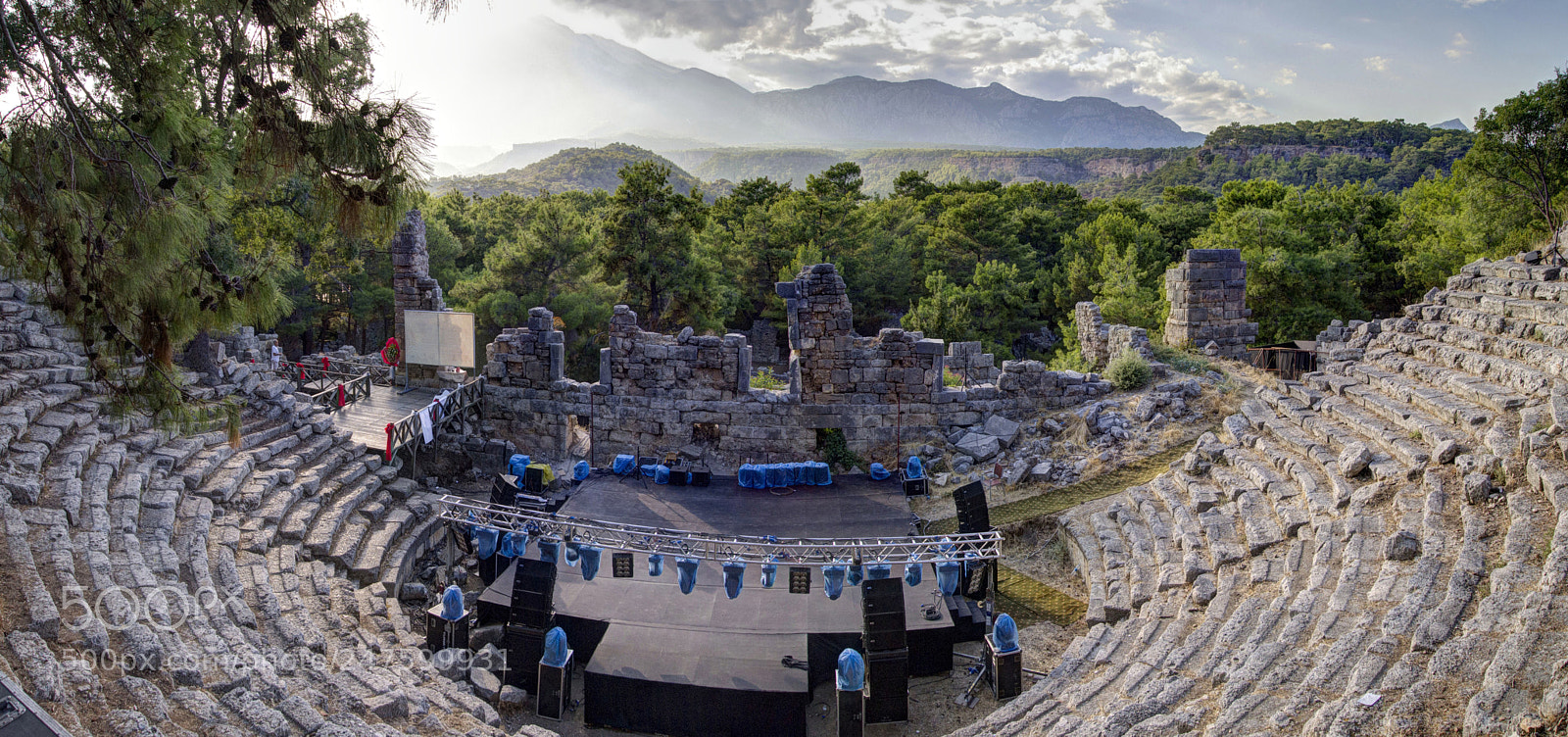 Olympus PEN E-PL1 sample photo. Ancient phaselis amphitheatre photography