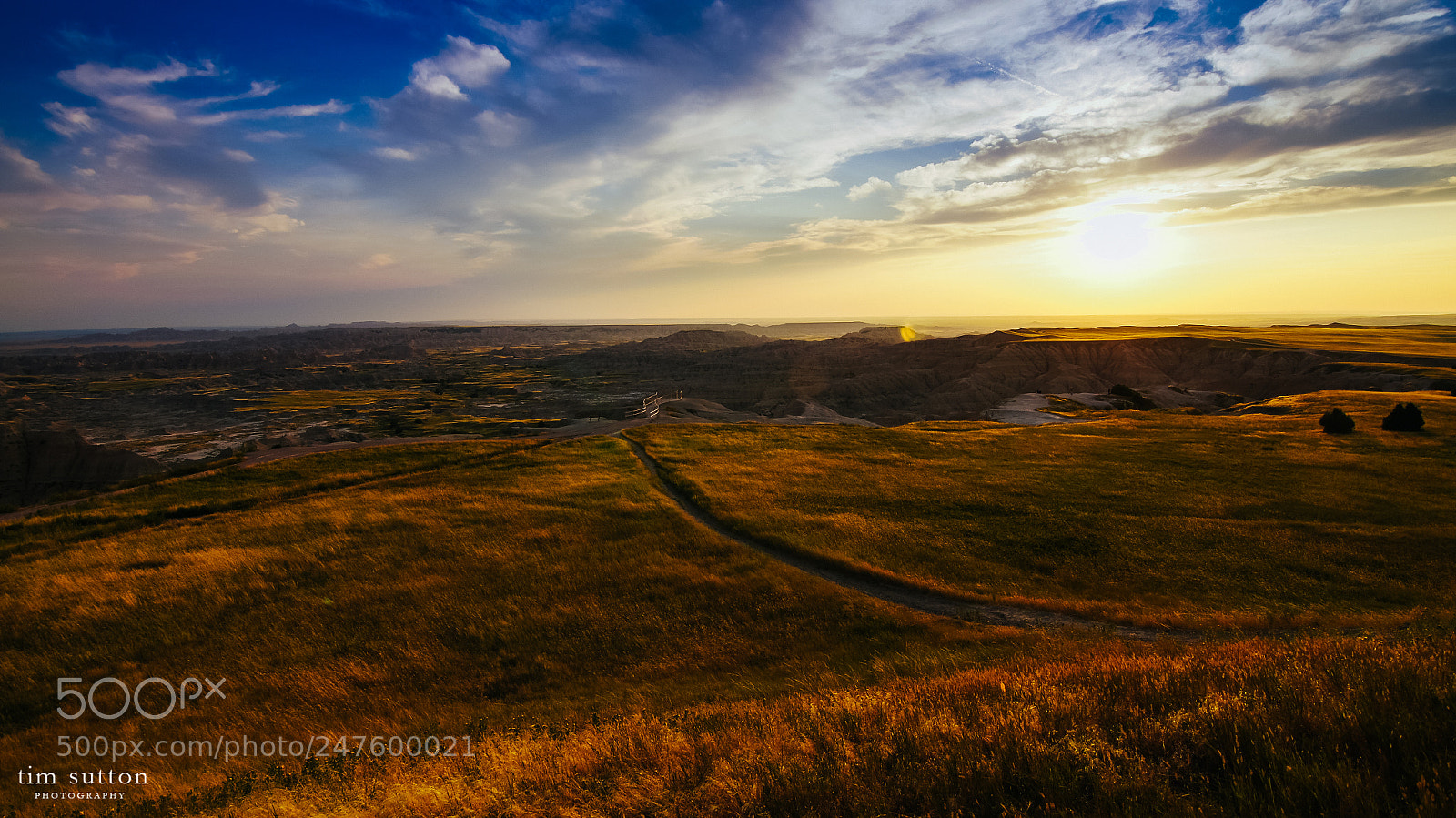 Sony SLT-A55 (SLT-A55V) sample photo. Sunset over badlands photography