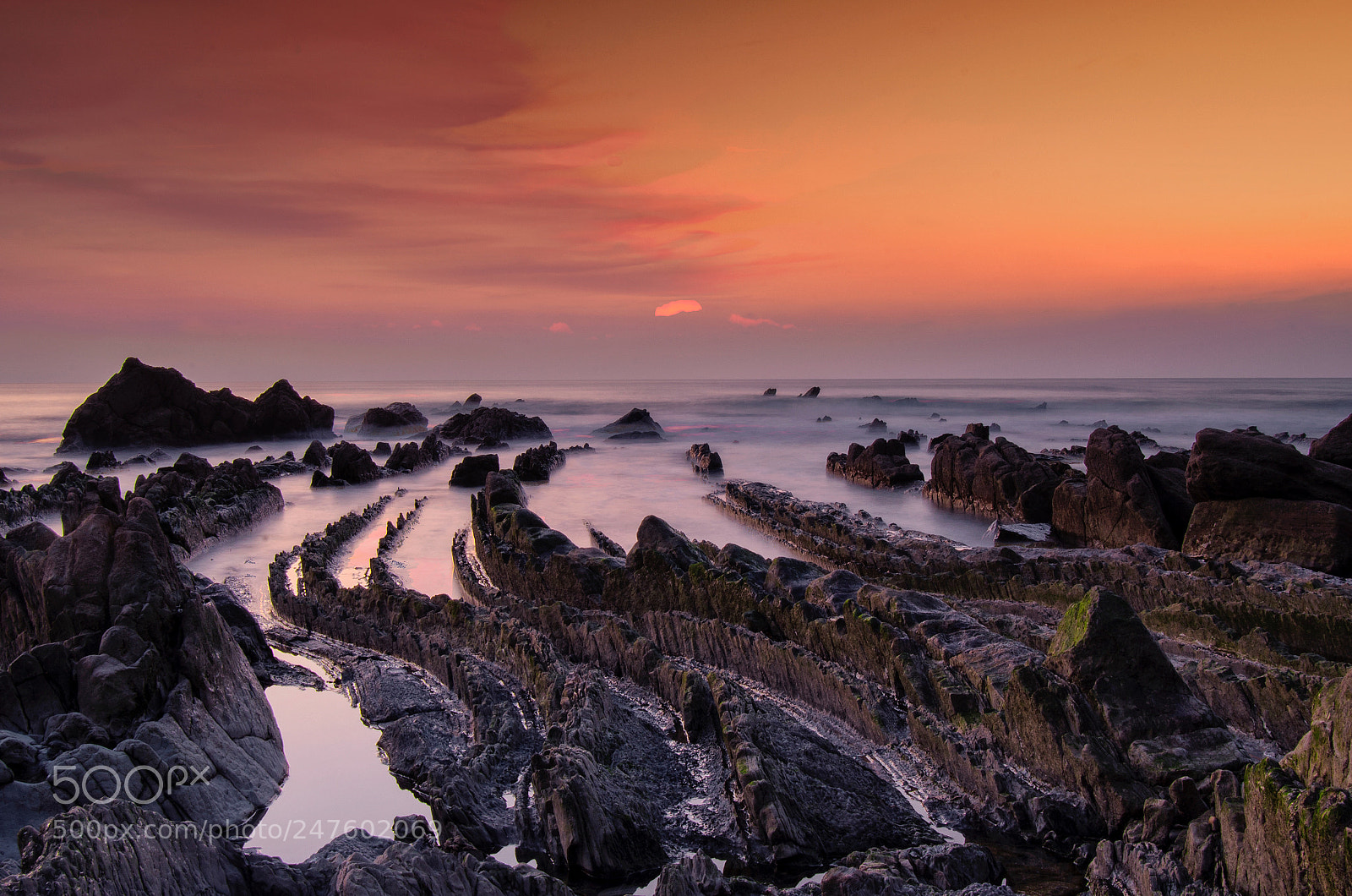 Nikon D5100 sample photo. Barrika sunset photography