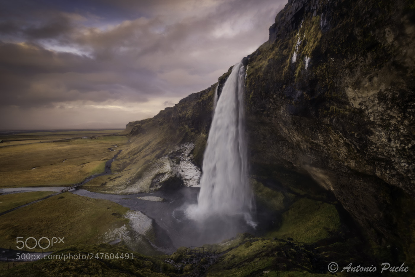 Nikon D800 sample photo. Walking through the seljalandsfoss photography