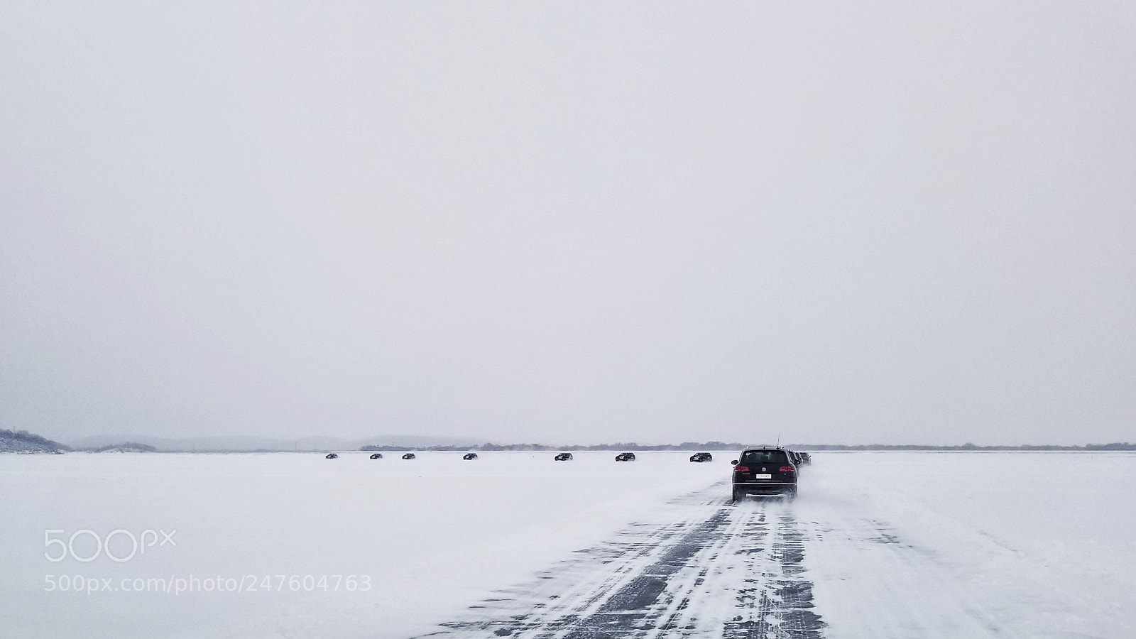 Samsung Galaxy S8 sample photo. Driving on a frozen photography