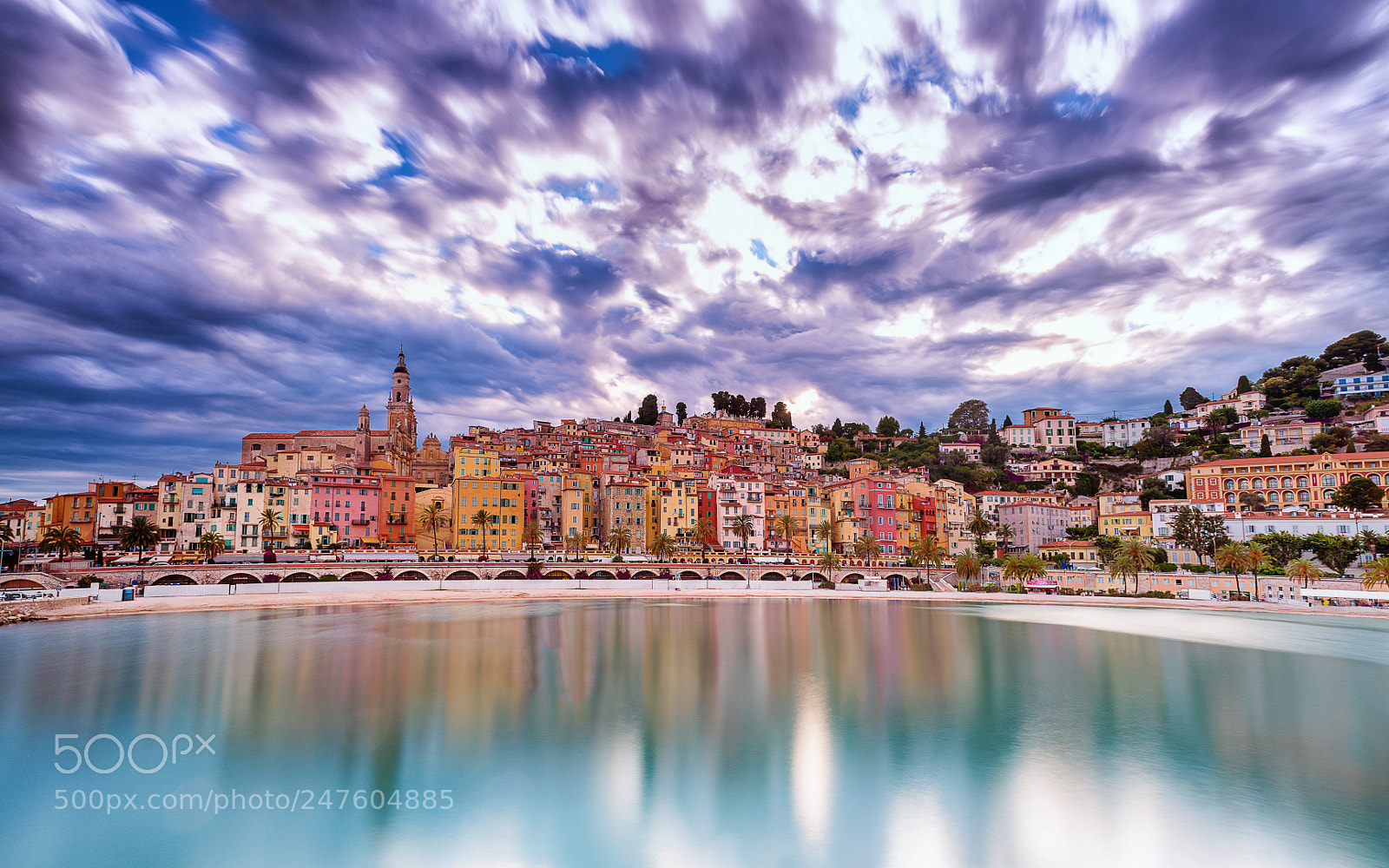 Nikon D810 sample photo. Menton - long exposure photography