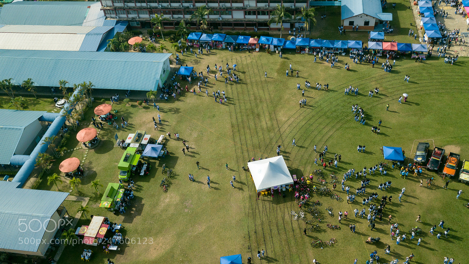 DJI FC220 sample photo. Busy day at school photography