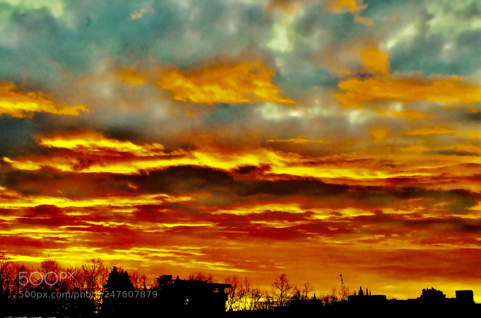 Pentax K-500 sample photo. Sunset, burning sky photography