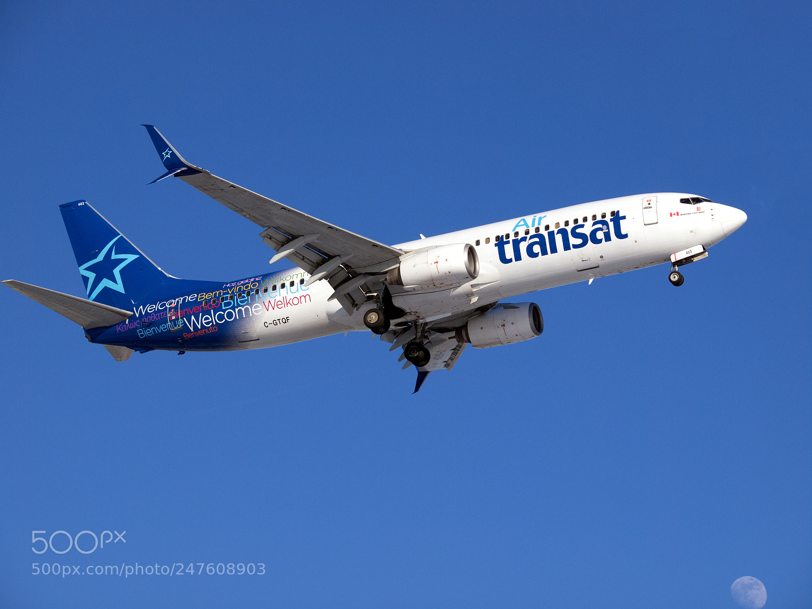 Olympus E-5 sample photo. Air transat boeing b-737-800 photography