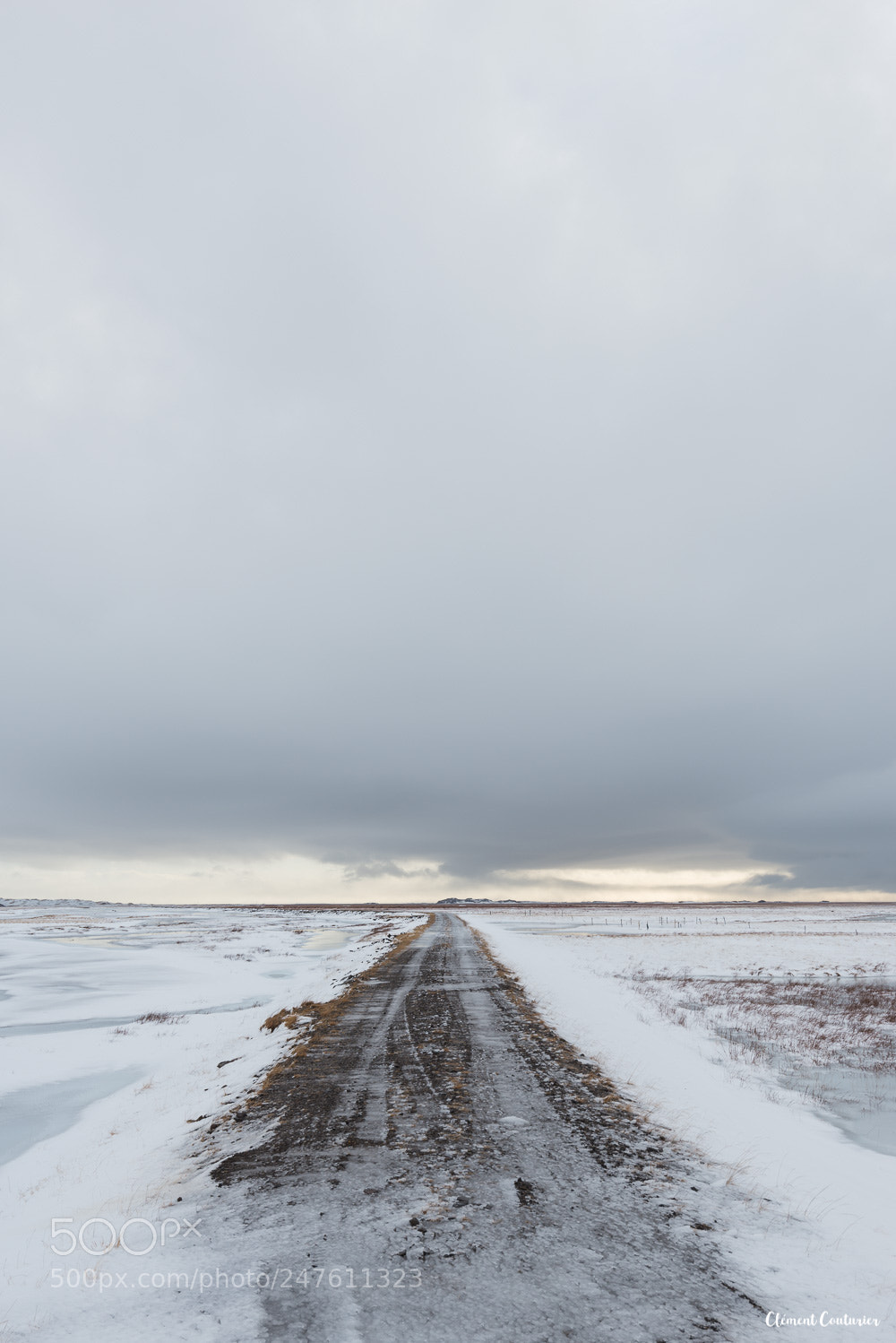 Nikon D610 sample photo. Road in winter iceland photography