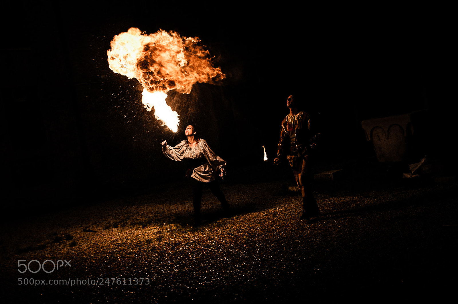 Nikon D300S sample photo. Fire in the night photography