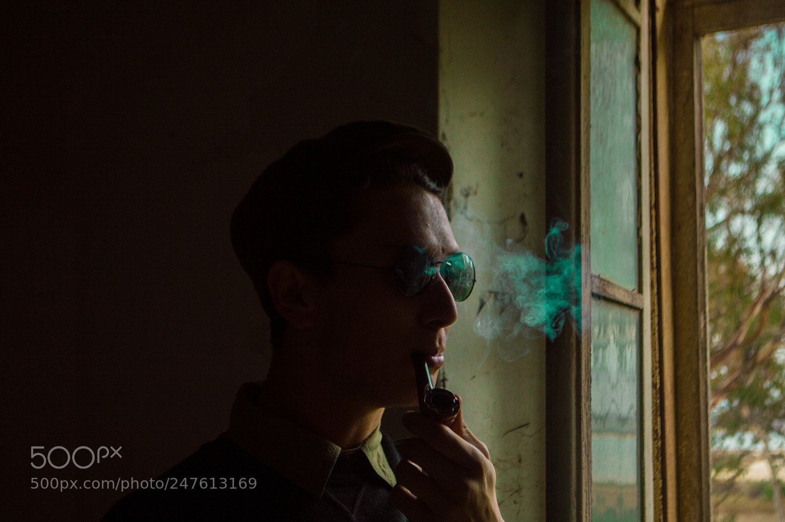 Nikon D3200 sample photo. Smoking in an abandoned photography