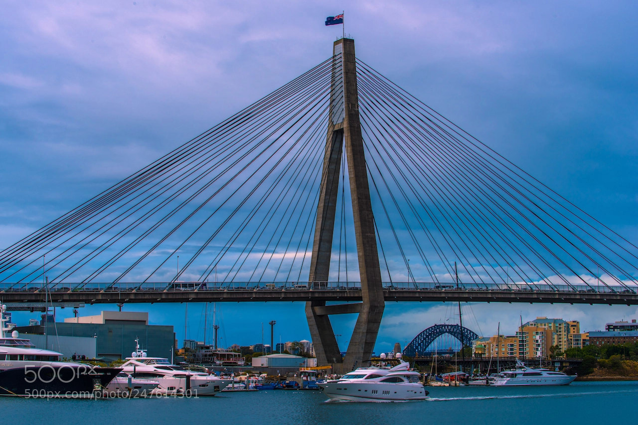 Nikon D810 sample photo. Anzac bridge photography
