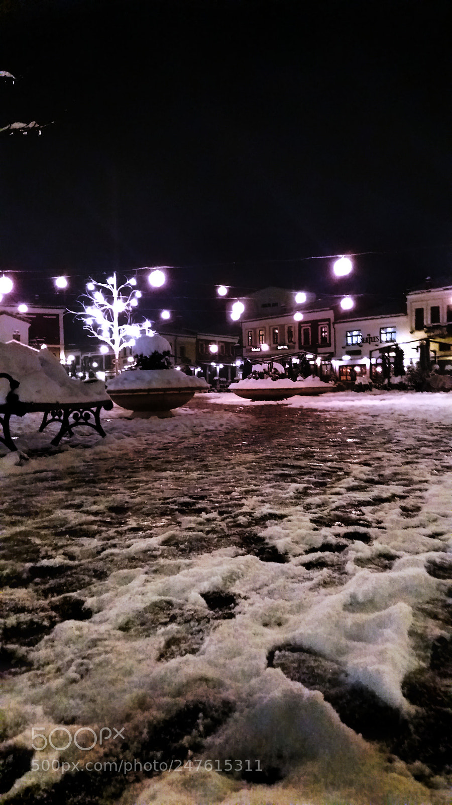 Samsung Galaxy J5 sample photo. Snow night photography
