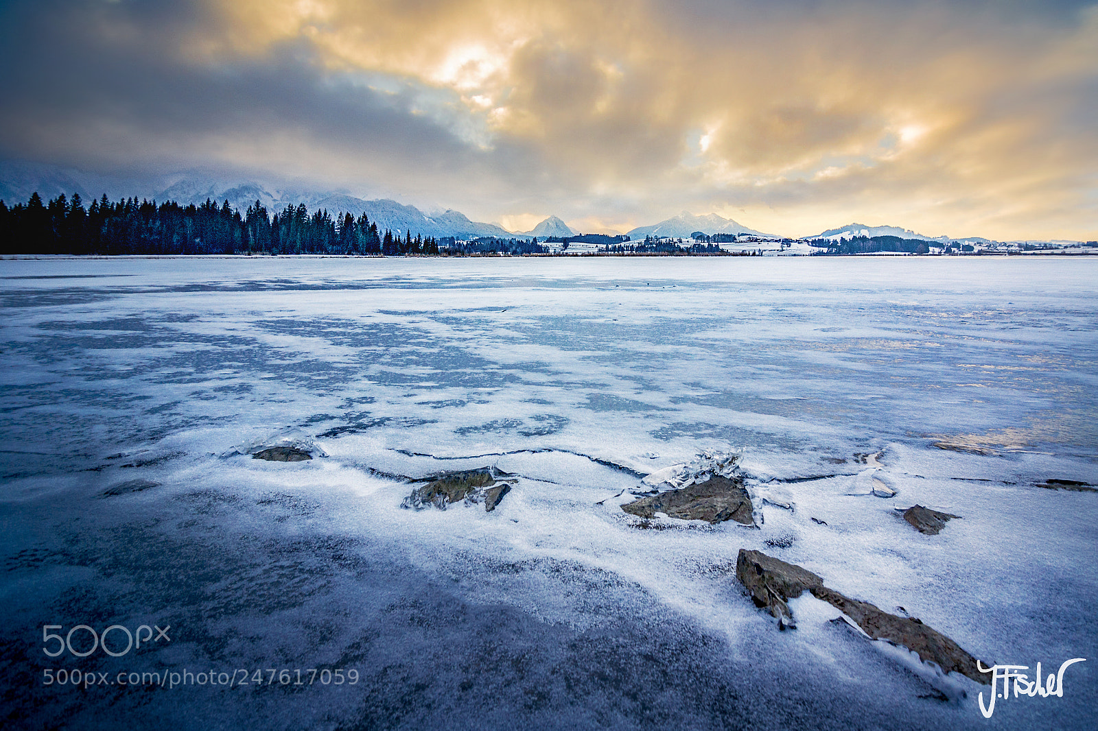 Nikon D3100 sample photo. Frozen hopfensee photography