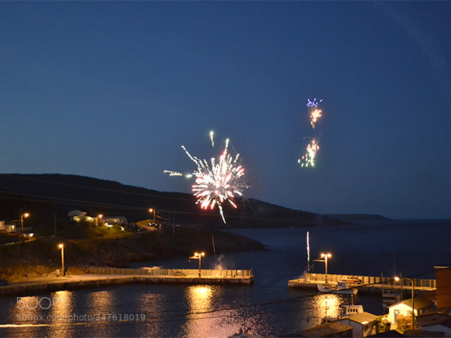 Nikon D3100 sample photo. Canada day fireworks photography