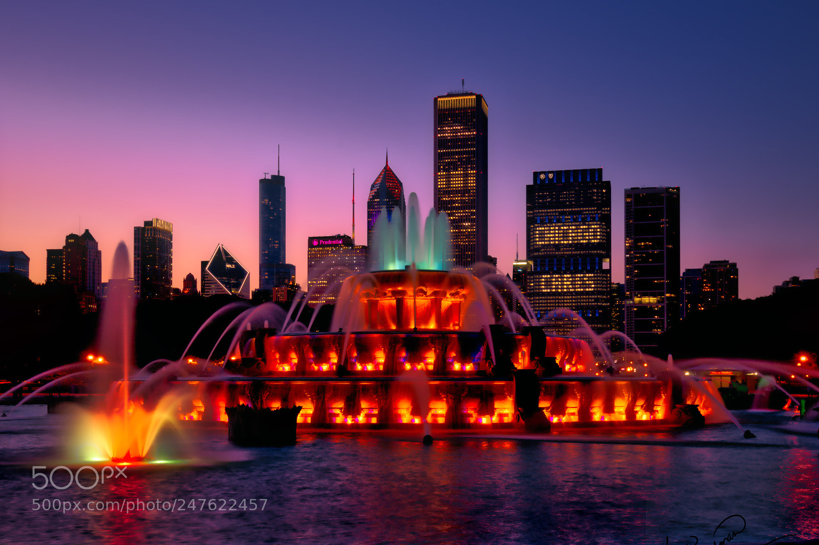 Sony a7 sample photo. Buckingham fountain photography