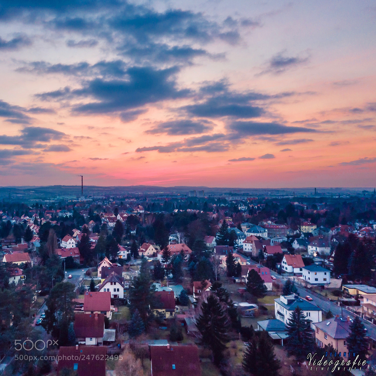 DJI FC220 sample photo. Sonnenuntergang in dresden kleinzschachwitz photography