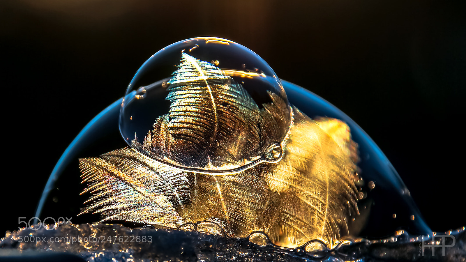 Canon EOS 7D sample photo. "frozen bubble" im sonnenuntergang photography