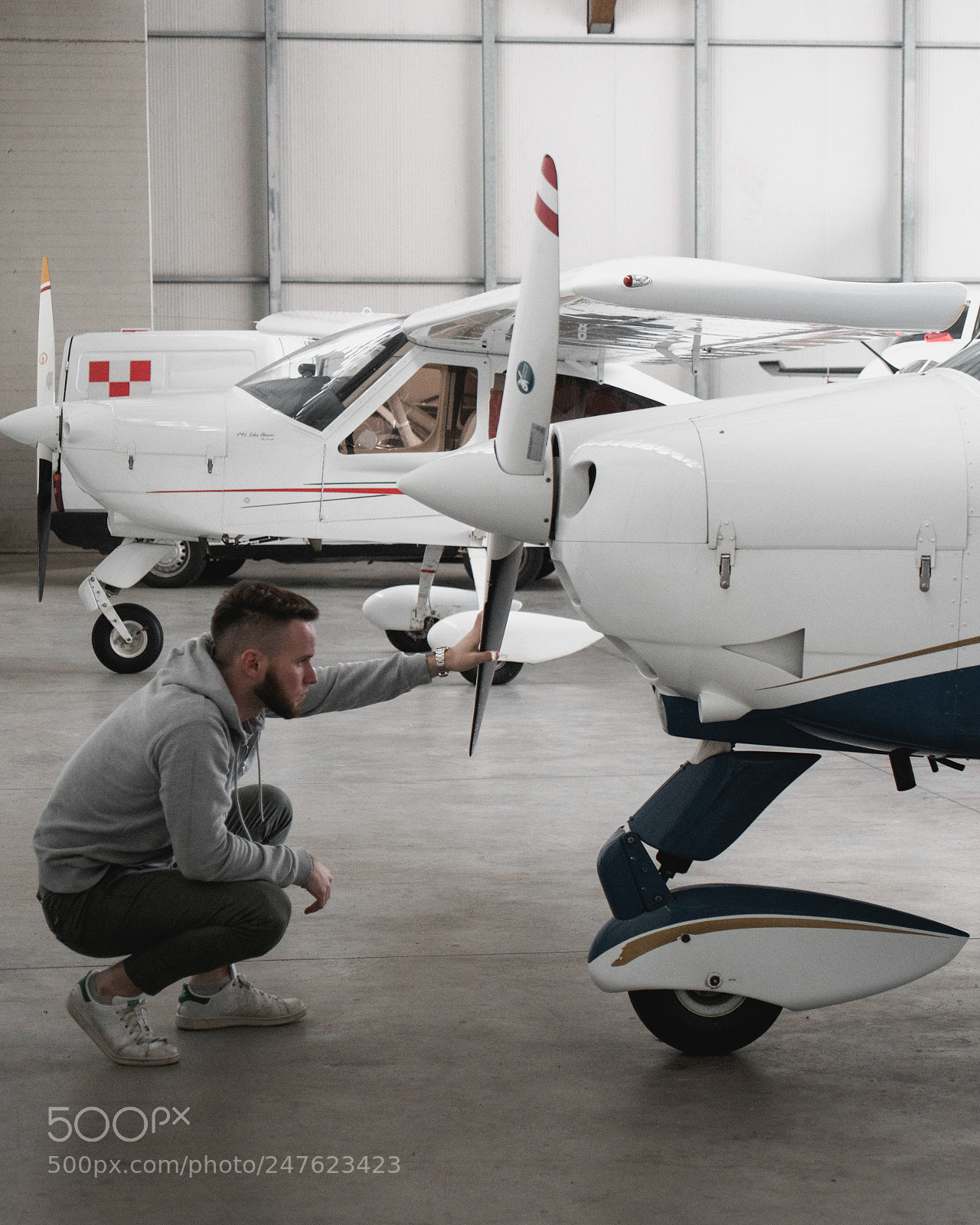 Sony a7R II sample photo. Pilot carrying out walk-around photography