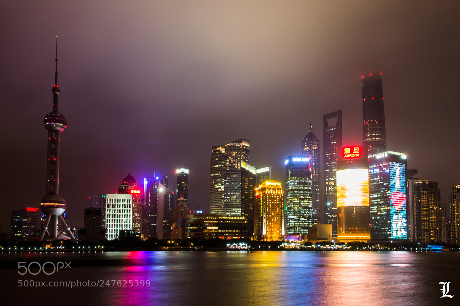 Nikon Df sample photo. Color in shanghai's night photography