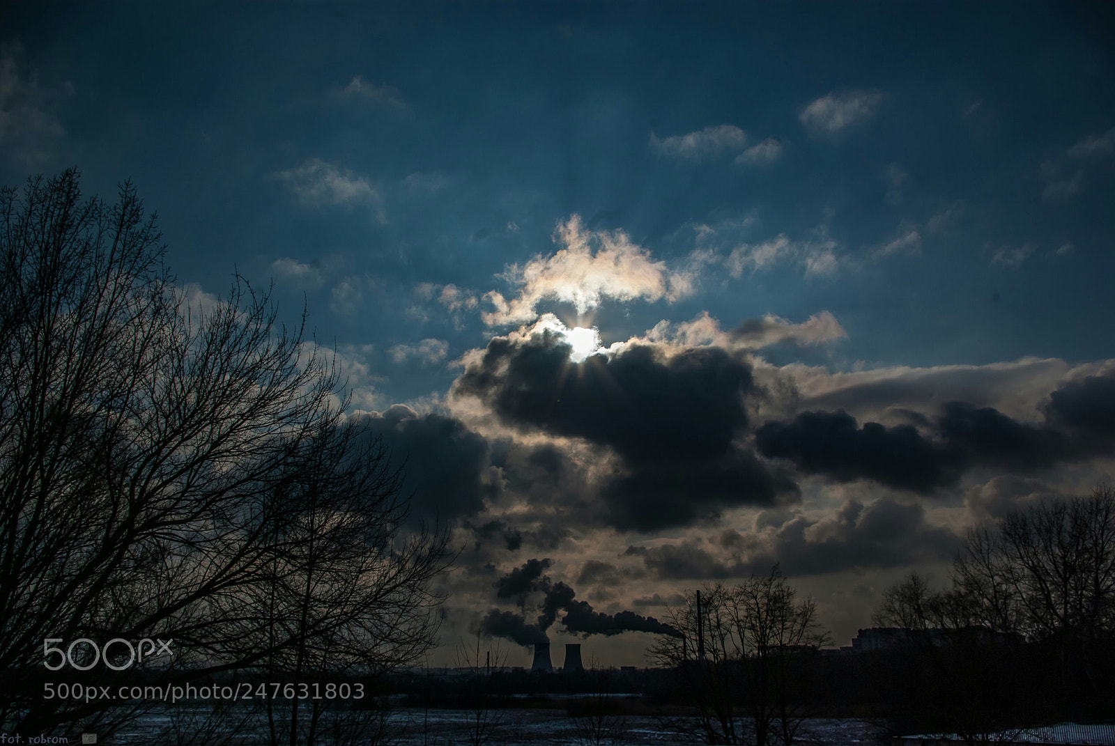 Pentax K10D sample photo. Winter clouds photography