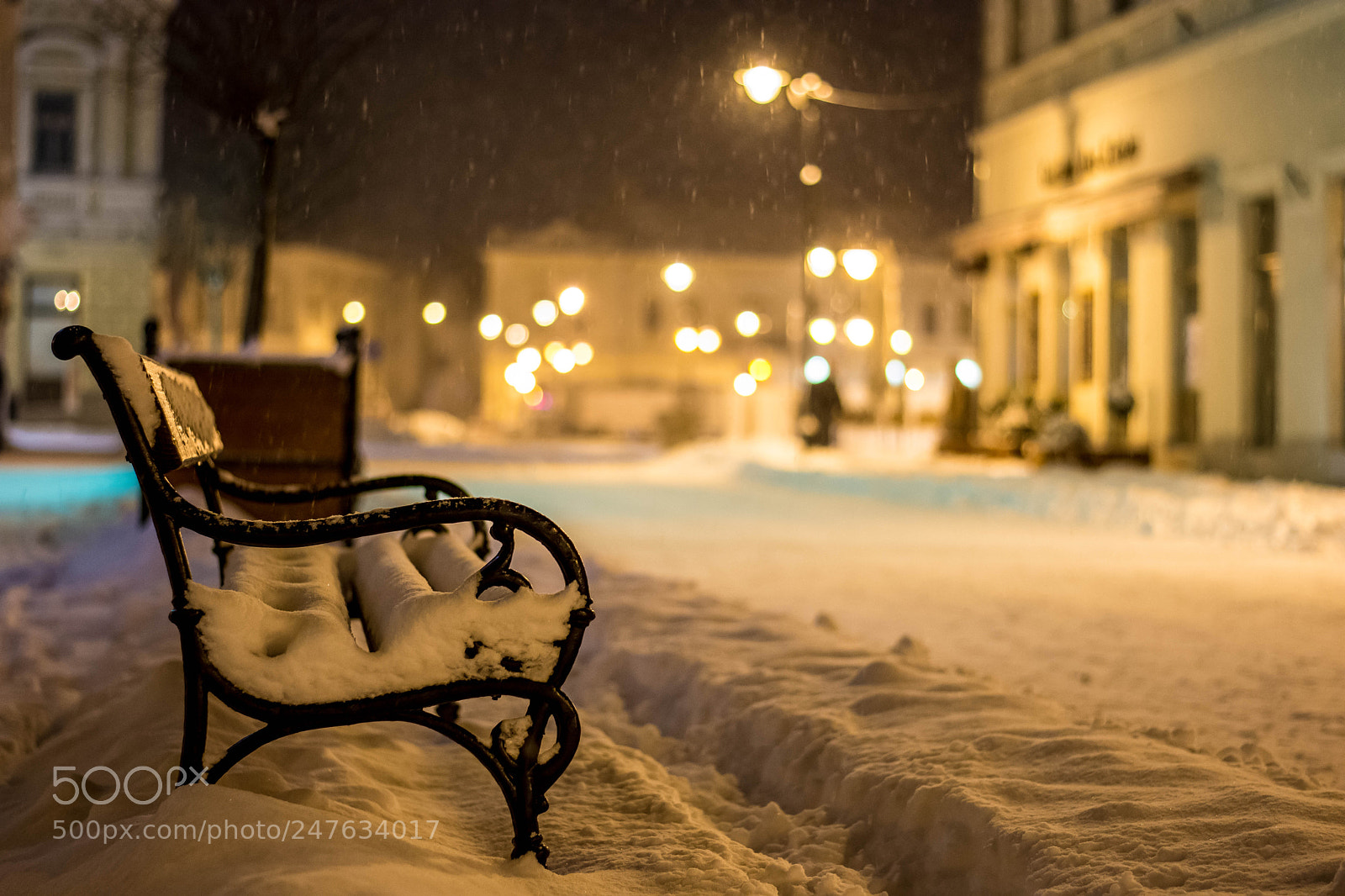 Nikon D7200 sample photo. Snowy bench 1. photography