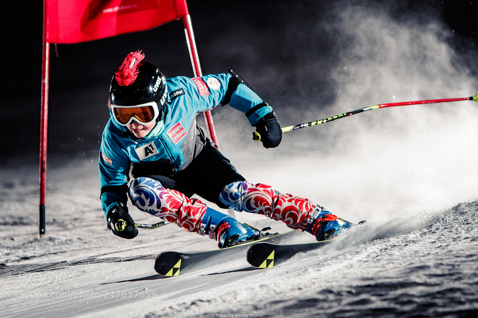 Canon EOS 7D Mark II sample photo. Little skier photography