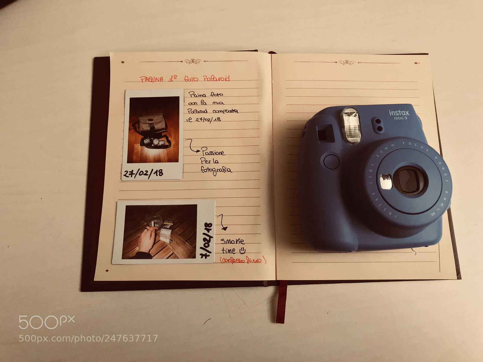 Apple iPhone 7 sample photo. Polaroid e quaderno... un photography