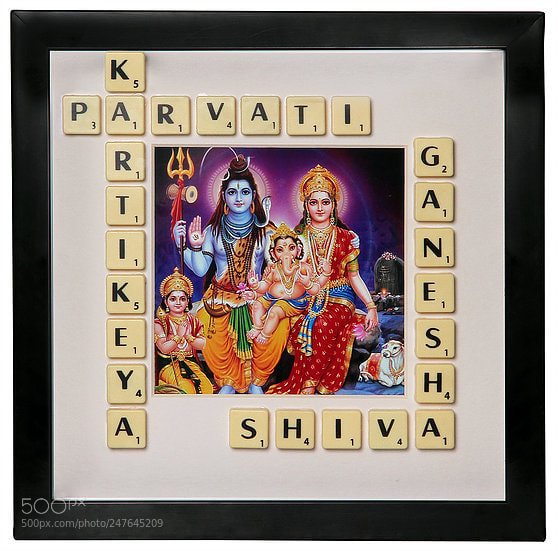 Canon EOS 7D sample photo. Lord shiva parivar scrabble photography