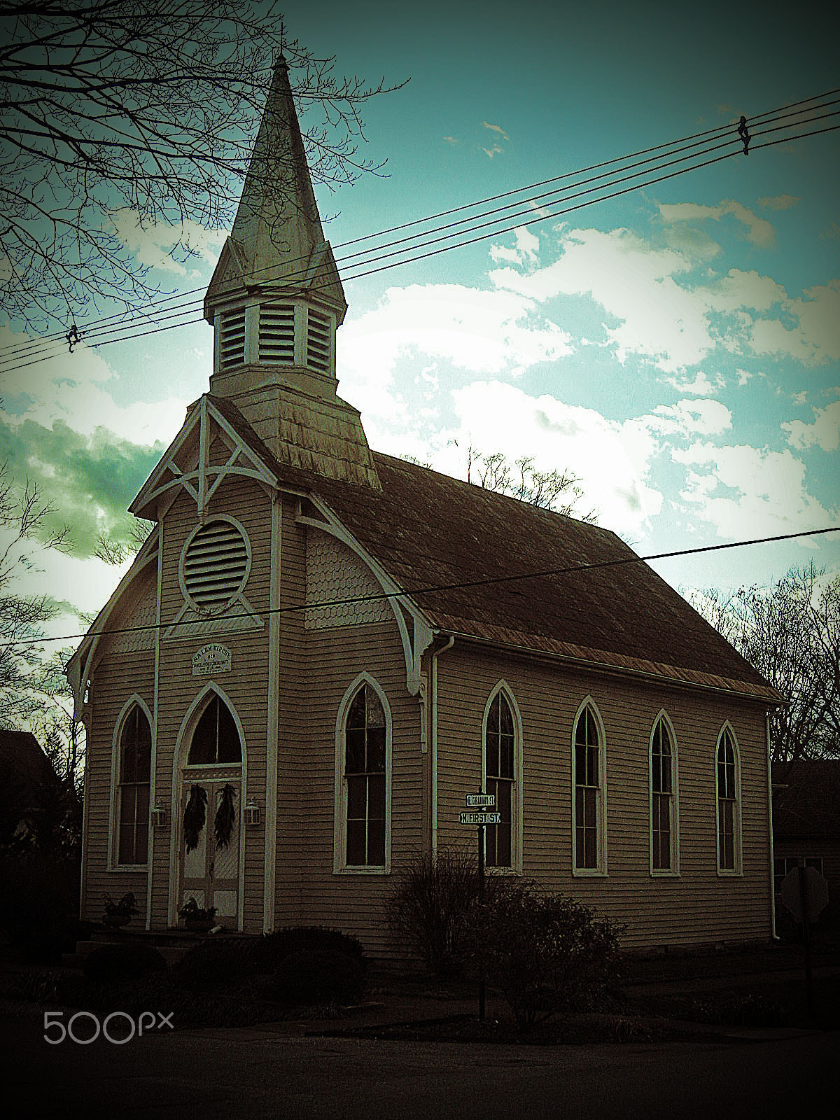 Canon POWERSHOT A560 sample photo. New harmony indiana church photography